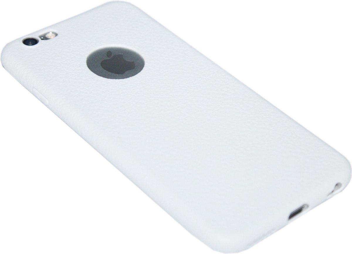 Wit siliconen TPU hoesje Geschikt Voor iPhone 6 (S) Plus