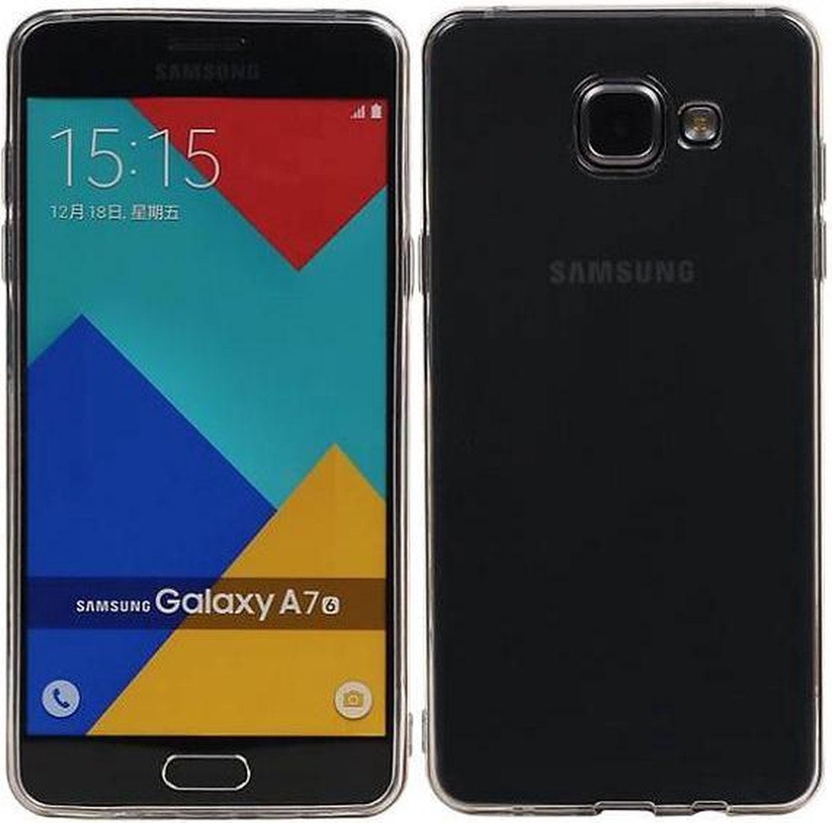 Transparent Dun TPU Hoesje Geschikt voor Samsung Galaxy A7 ( 2016 ) A710F