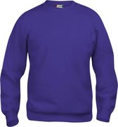 Clique Sweater Ronde Hals Basic Helder Lila - Maat 3XL