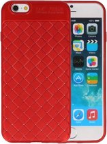 Rood Geweven TPU case hoesje voor Apple iPhone 6 / 6s