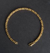 Modena goudkleurige Konings schakelarmband, 21 cm x 3 mm