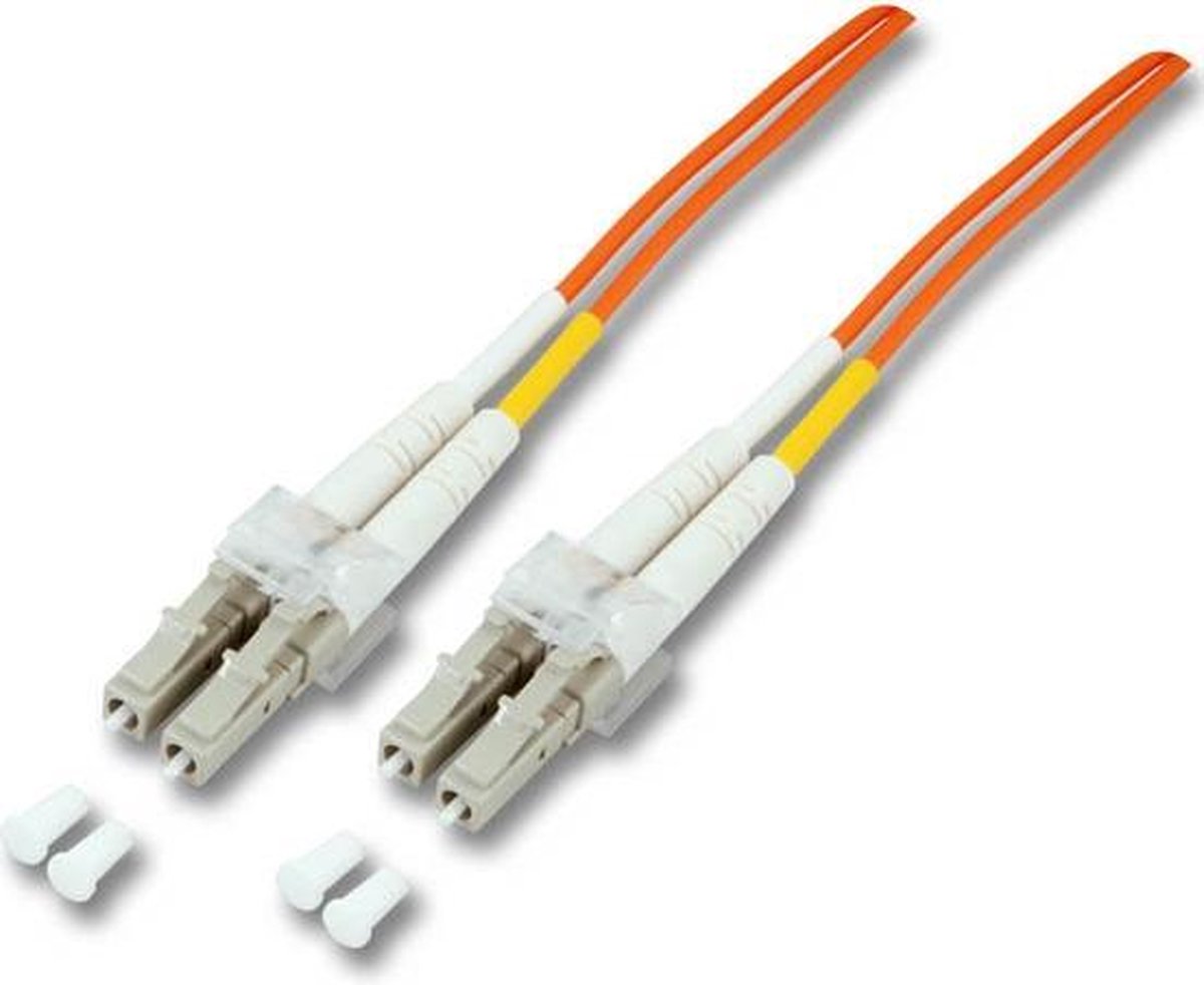LC/LC, 50/125µ, 0.5 meter Glasvezel kabel 0,5 meter Oranje