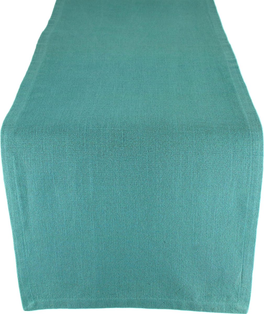 Tafelloper - 100% katoen - Turquoise - 40 X 140 cm