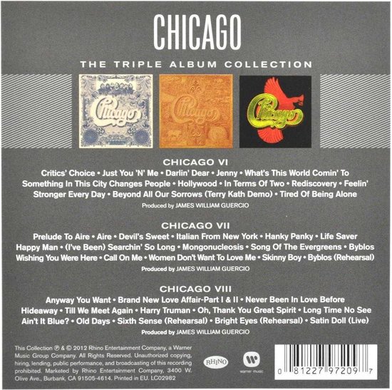 Chicago: The Triple Album Collection [3CD], CHICAGO | CD (album ...