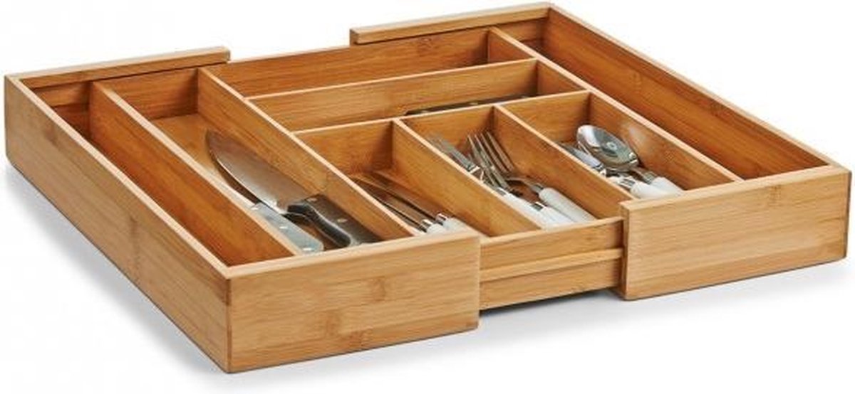 Zeller Present 25277 Bamboo organizer voor besteklades