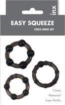 Me You Us Easy Squeeze Cock Ring Set Black