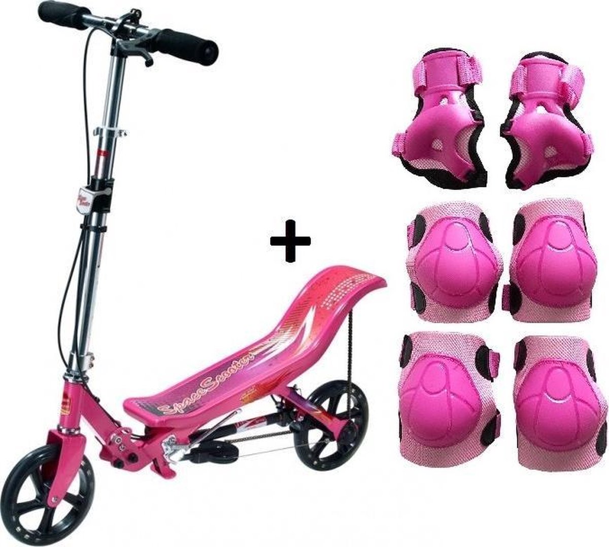 Scooter Nieuw Model - - Roze met beschermset |