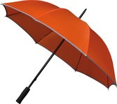 Falcone® Golfparaplu - Reflecterende Piping - Oranje