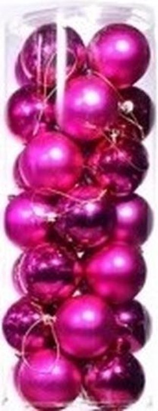Fuchsia roze kerstballen 28 stuks 6 cm | bol.com