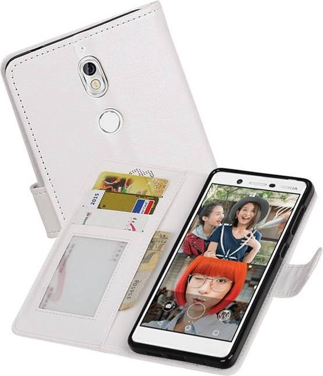 Hoesje Geschikt voor Nokia 7 - Portemonnee hoesje booktype wallet case Wit