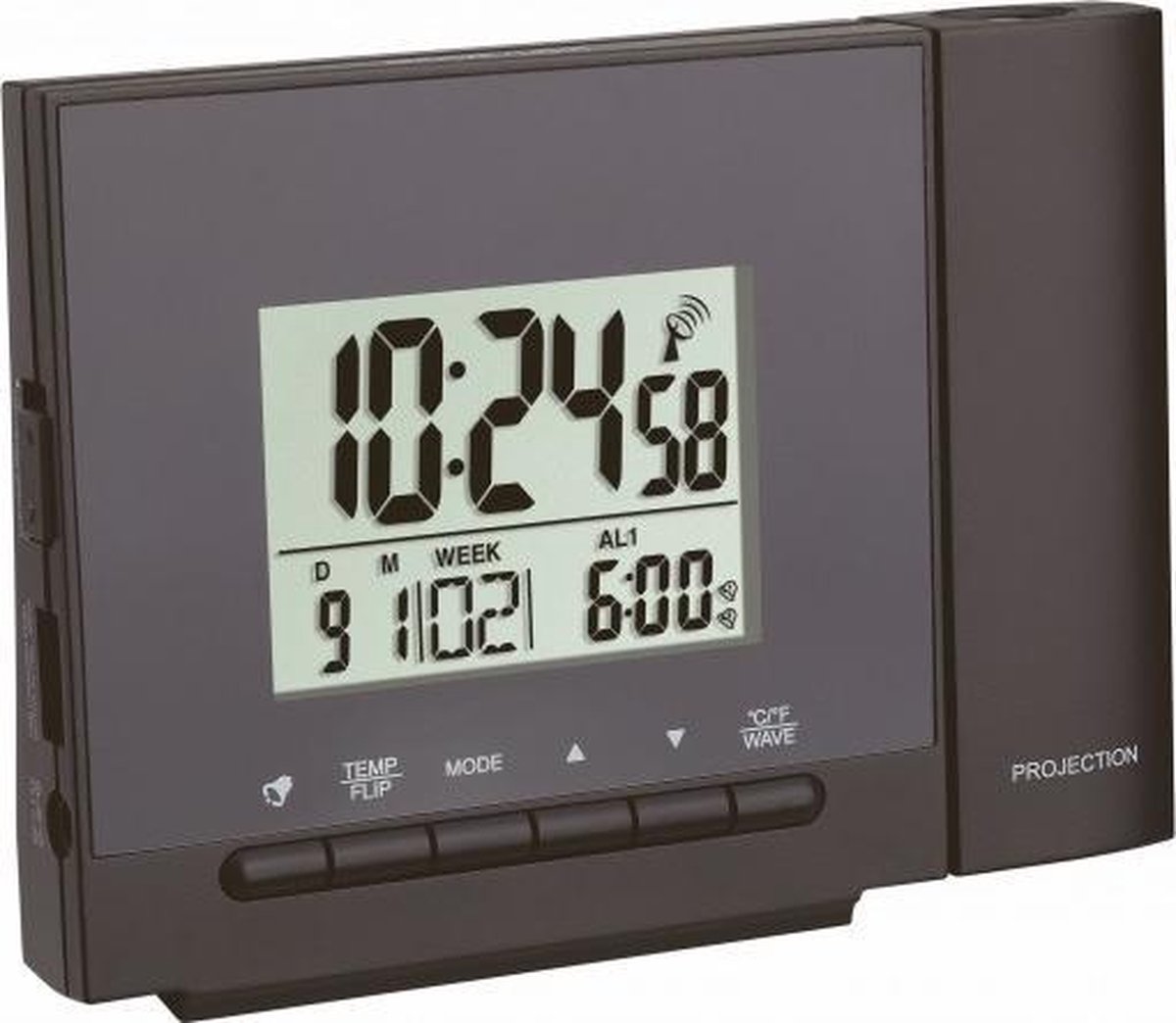 Sveglia Radio Controllata Tfa Dostmann 60.1506 - Display Analogico, Allarme Con Snooze, Retroilluminazione - Batterie Escluse