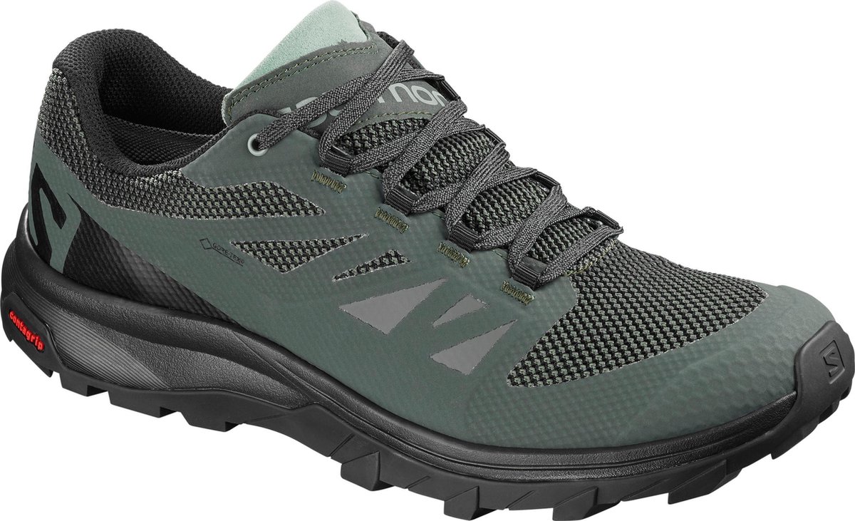 Salomon Outline Gtx Wandelschoenen Heren - Urban Chic / Black / Green Milieu - Maat 44 2/3