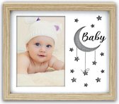 ZEP - Houten Baby fotolijstje met maan en sterren voor foto 10x15 - RS2946