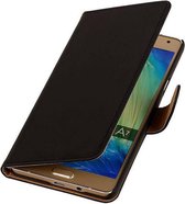 Effen Bookstyle Hoes Geschikt voor Samsung Galaxy A7 Zwart