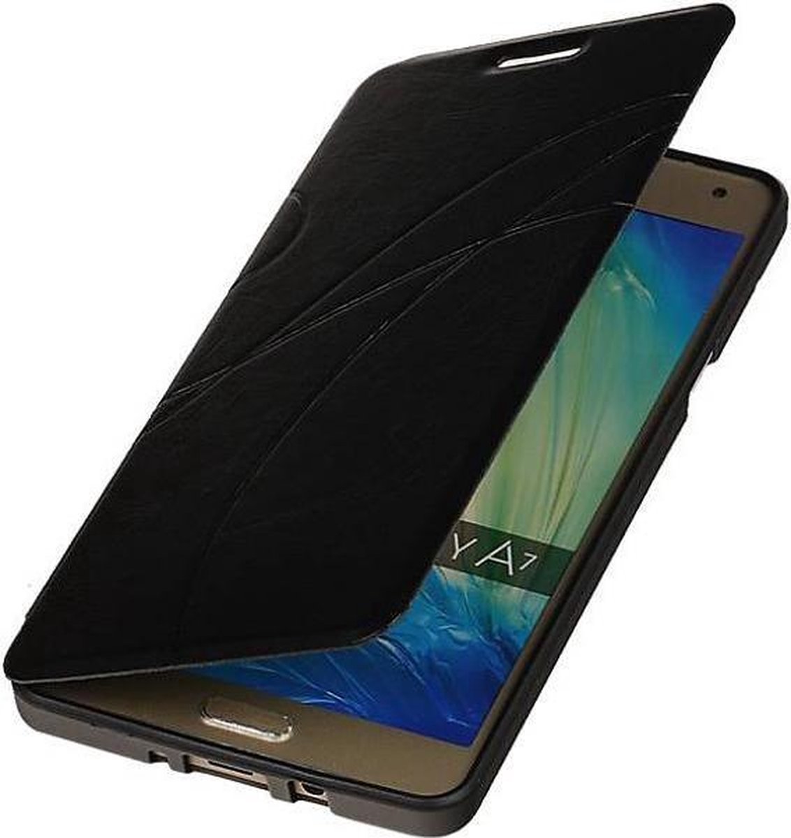 Easy Booktype hoesje Geschikt voor Samsung Galaxy A7 Zwart