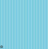 Dutch Wallcoverings Papierbehang - Streep - Blauw/Wit
