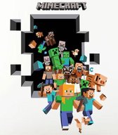 Minecraft - Muursticker - Figuren - 50x70cm - Cadeau