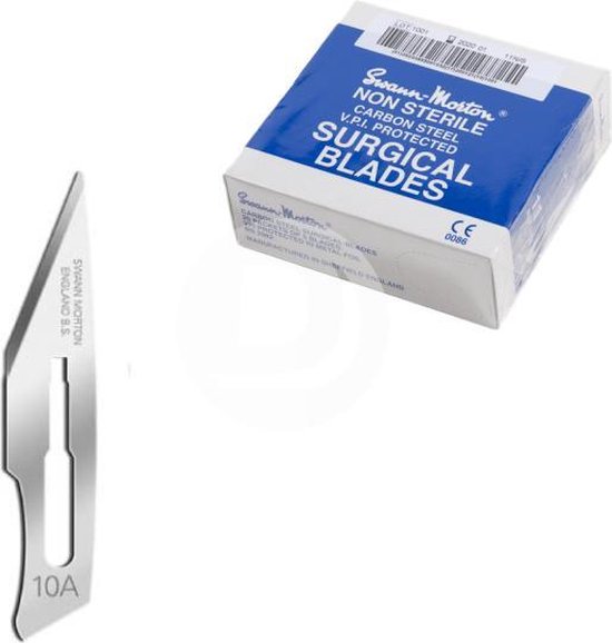 MARTOR 10 x grafisch mesje, vervangmesjes grafisch mesje, hobbymesje, scalpel, ontbramer, 5,7 mm, scherp, voor eenmalig gebruik, nr. 34 MARTOR 10 x grafisch mesje, vervangmesjes grafisch mesje, hobbymesje, scalpel, ontbramer, 5,7 mm, scherp, voor eenmalig gebruik, nr. 34