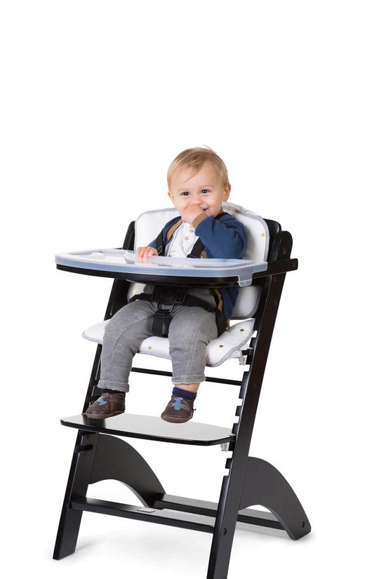 CHILDWOOD - BABY MEEGROEISTOEL LAMBDA 2 ZWART + PVC TABLET - Childhome