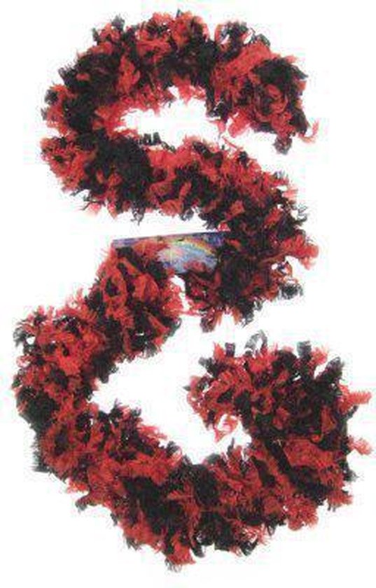 Boa sjaal zwart / rood