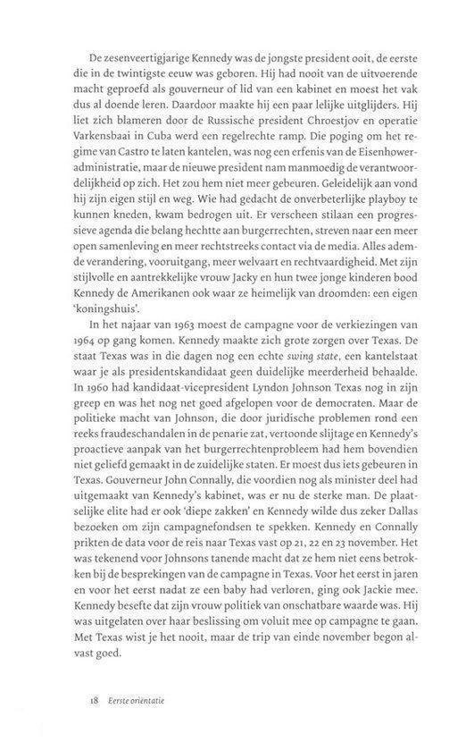 Tekstpagina met een Nederlandse biografie van JFK.