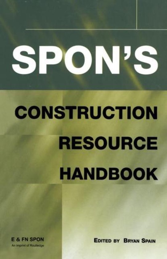 Spon's Price Books- Spon's Construction Resource Handbook - cover