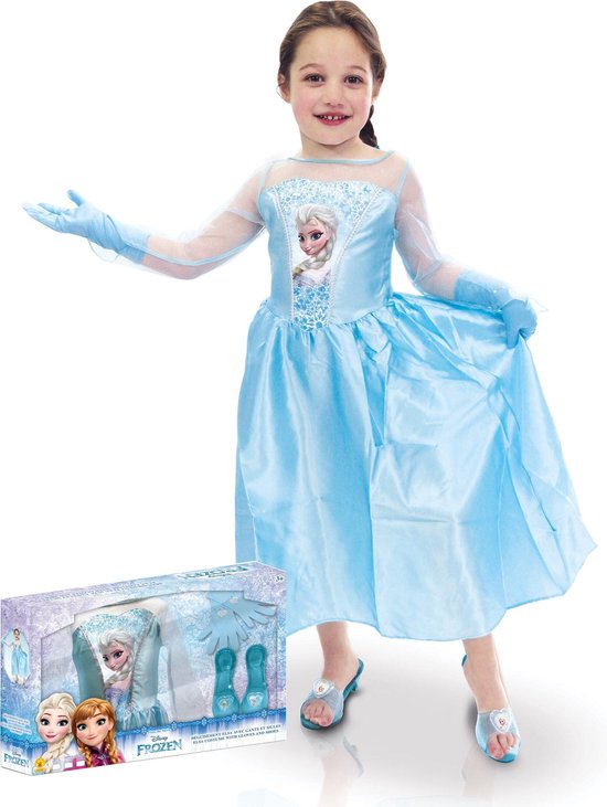 Lijken gebaar de sneeuw Elsa Frozen™ jurk voor meisjes met verpakking - Verkleedkleding | bol.com