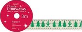 Katoen Kerst Lint (3m) - Kerstbomen - Create Christmas