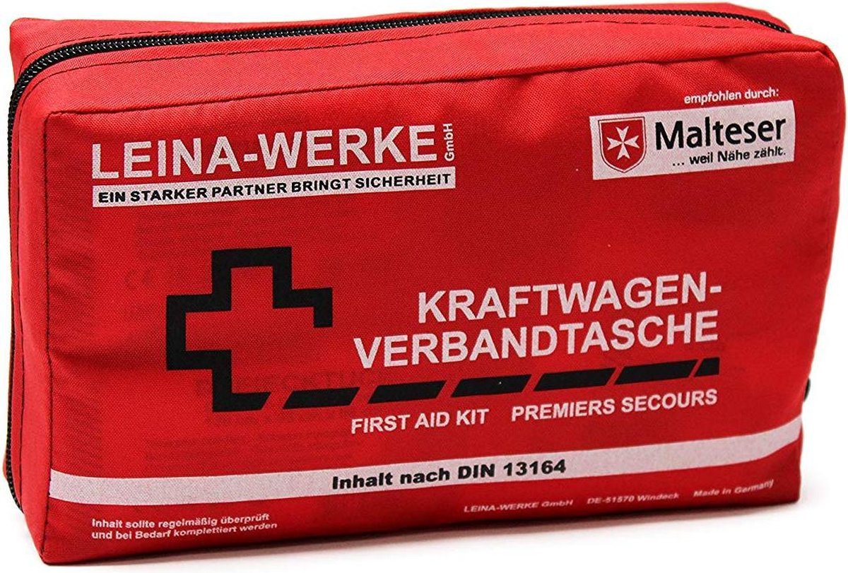 Goedkoopste Eerstehulpzak klaar gevuld volgens DIN 13164 2022 EHBO-tas voor in de auto