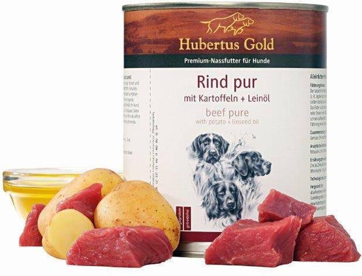 Hubertus Gold Rund met Aardappelen en Lijnzaadolie - 6 x 800 gram