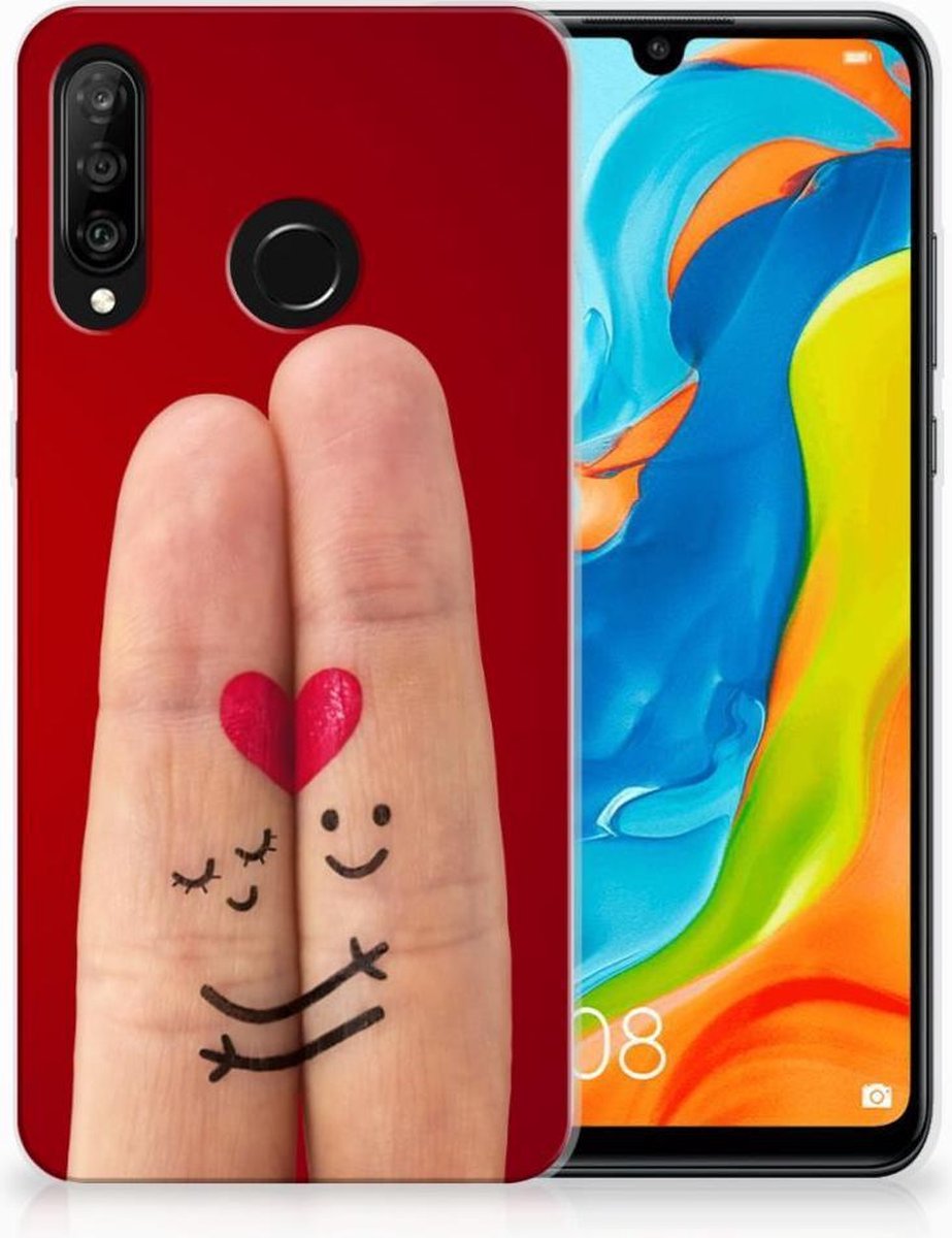 Huawei P30 Lite Silicone Back Cover Liefde - Origineel Romantisch Cadeau