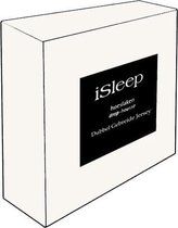 iSleep Dubbel Jersey Hoeslaken - Litsjumeaux - 160/180x200 cm - Wit