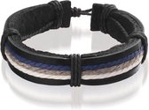 Montebello Armband Acis Blue - Unisex - Leer - ∅20 - 23 cm