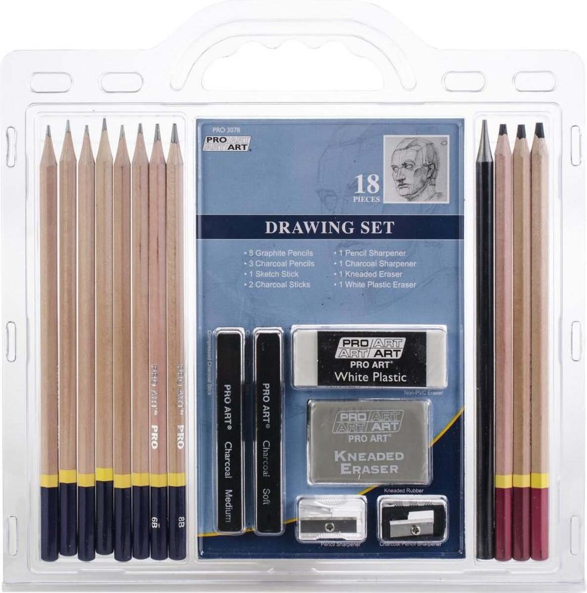 Pro Art - Schetsset / teken set - 18 onderdelen