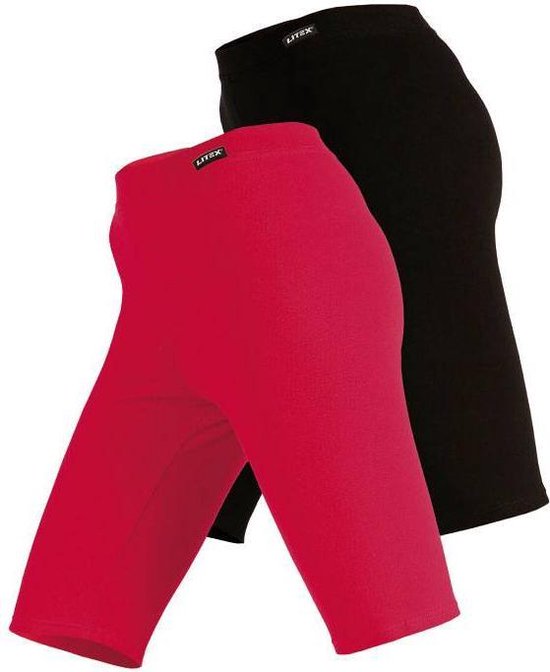 Dames legging kort, in rood of zwart | bol.com
