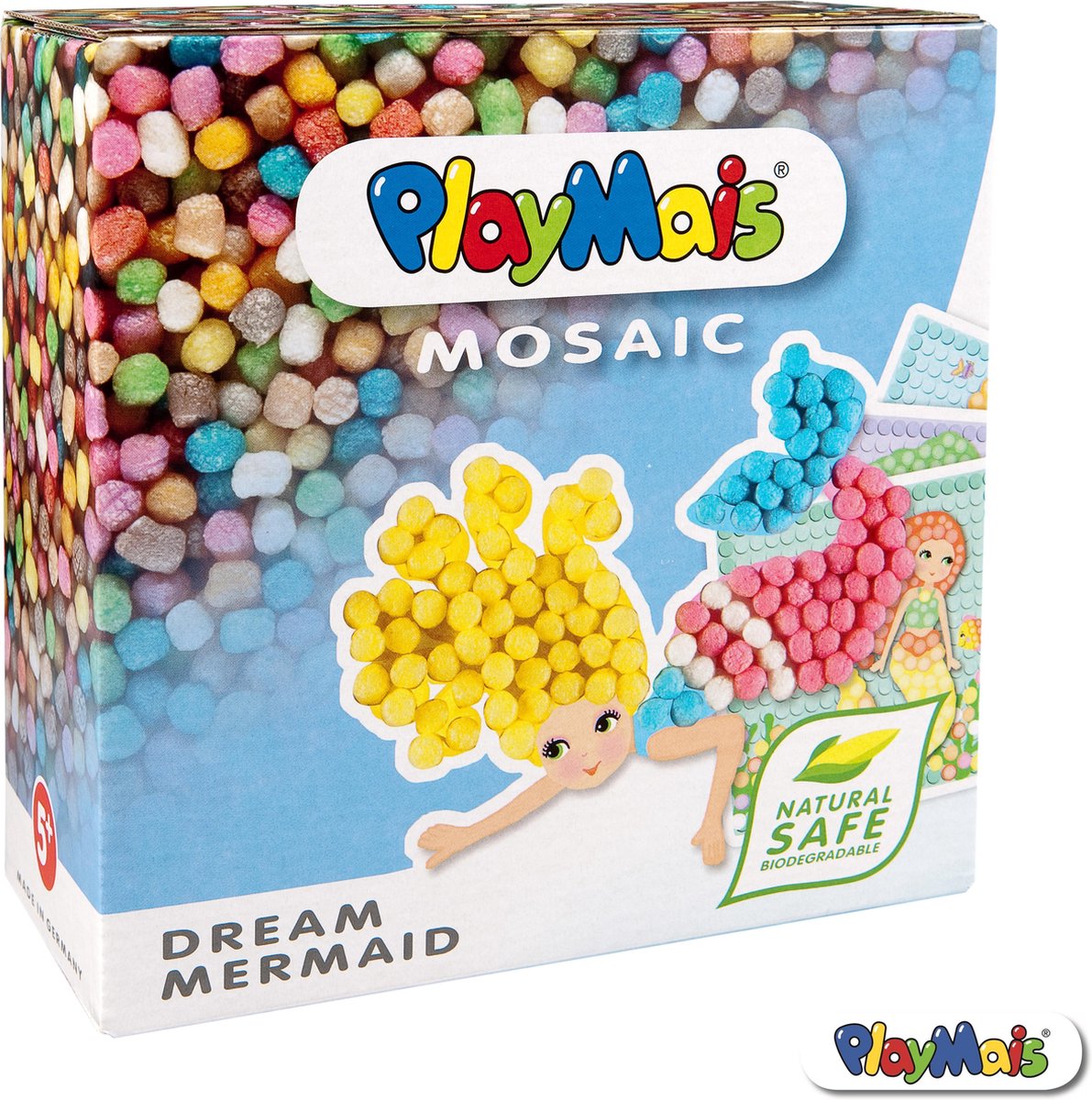JBM PlayMais Mozaïek Set - Droomzeemeermin - Creatief speelgoed van maïs