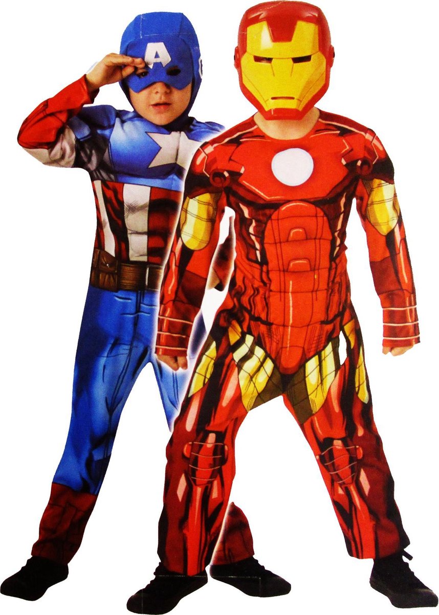Reversible deluxe Capt. America/Iron Man - Child - Carnavalskleding - Rubies