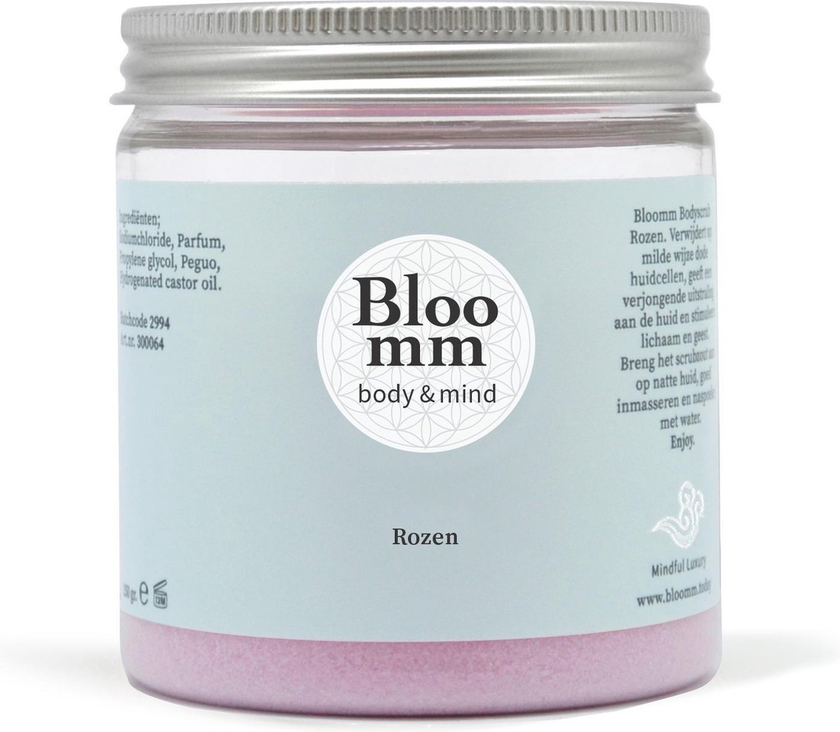 Bloomm Bodyscrub Rozen. Intensief & Zuiver. 250gr.