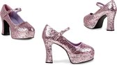 Schoenen Disco glitter - roze - maat 41
