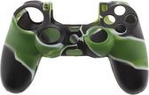 KELERINO. Beschermingshoesje voor Playstation 4 Controller Siliconen - Camo Zwart/Groen/Wit