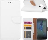 Xssive Hoesje voor Motorola Moto G5S Plus Book Case - geschikt voor 3 pasjes - Wit