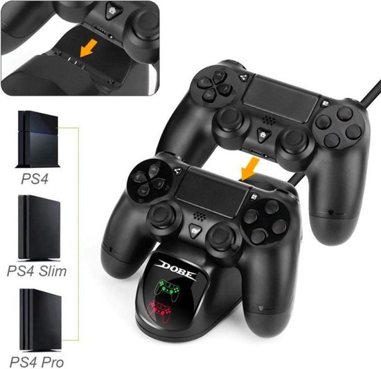 Station de charge pour manette Playstation 4 - Double Fast Charger PS4 -  Slim - Pro | bol.com