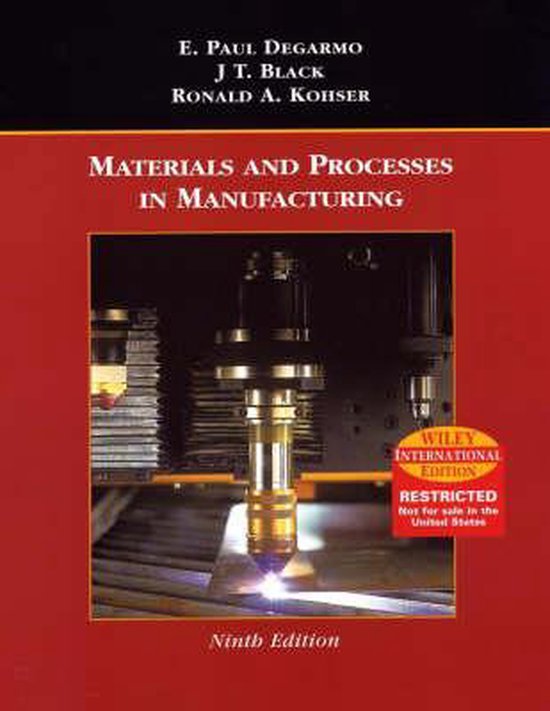 Materials and Processes in Manufacturing 9780471429449 E.Paul