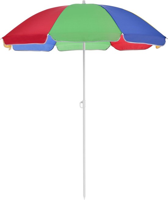 Om toestemming te geven zwaartekracht Vrijgevig Strandparasol parasol tuinparasol Ø140x164 cm meerkleurig | bol.com