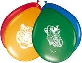 8x Safari/jungle themafeest ballonnen 27 cm