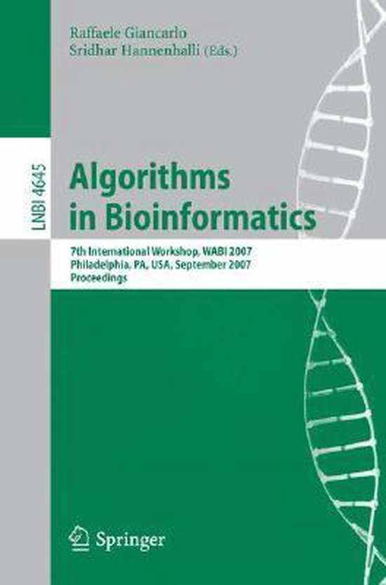 Algorithms in Bioinformatics | 9783540741251 | Boeken | bol.com image.