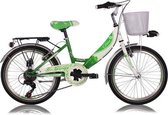 Wings Diva - Kinderfiets - 20 Inch - Meisjes - Groen/Wit