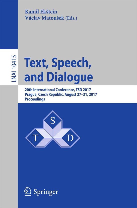 Springer Nature Proceedings Computer Science - Text, Speech, ... - cover