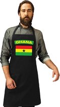 Ghanese vlag keukenschort/ barbecueschort zwart heren en dames - Ghana schort