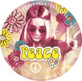 24 stuks: Set a 6 Bordjes - Hippie - 23cm